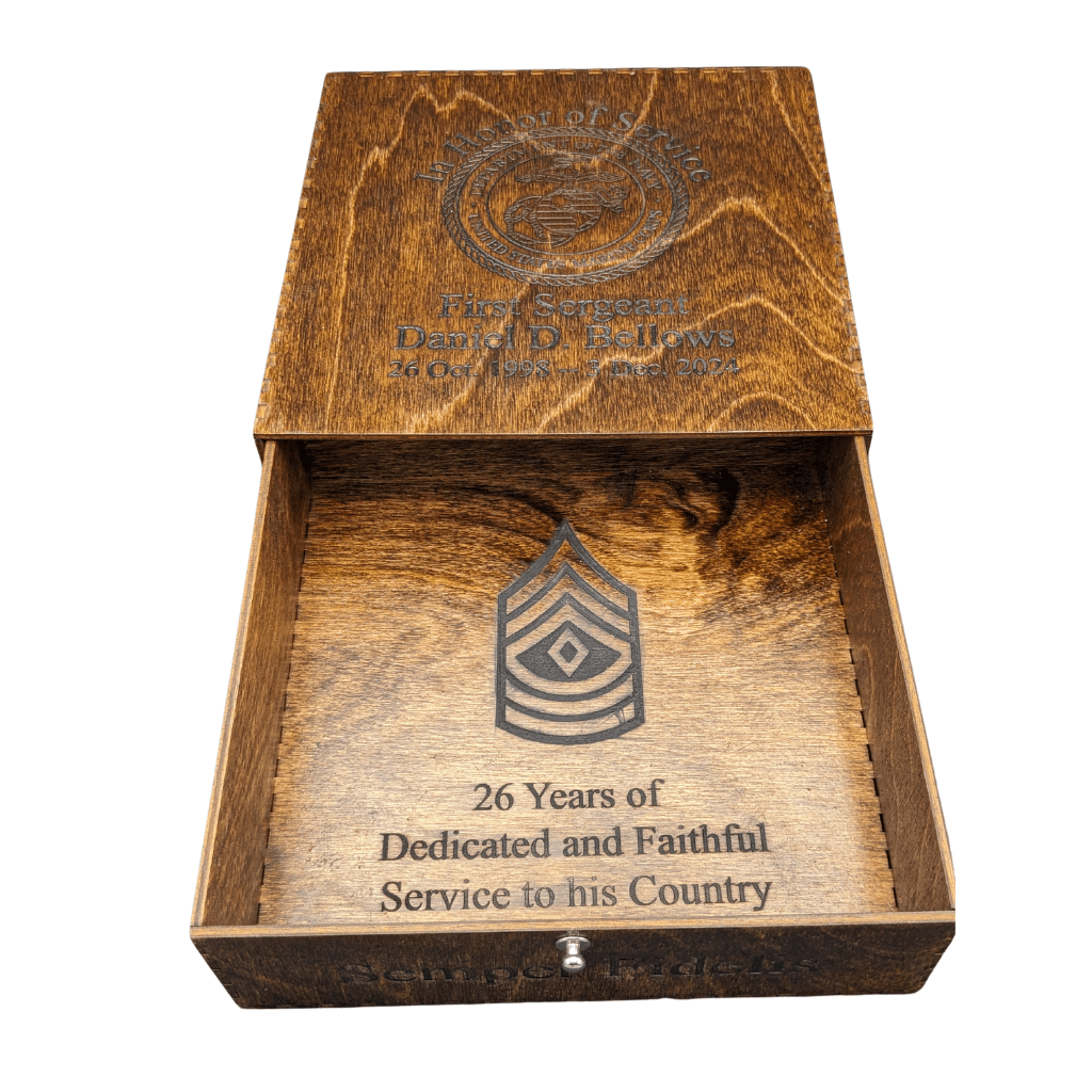 Personalized Wood Keepsake Box for Cherished Memories 8" x 8" x 2.5" / Natural