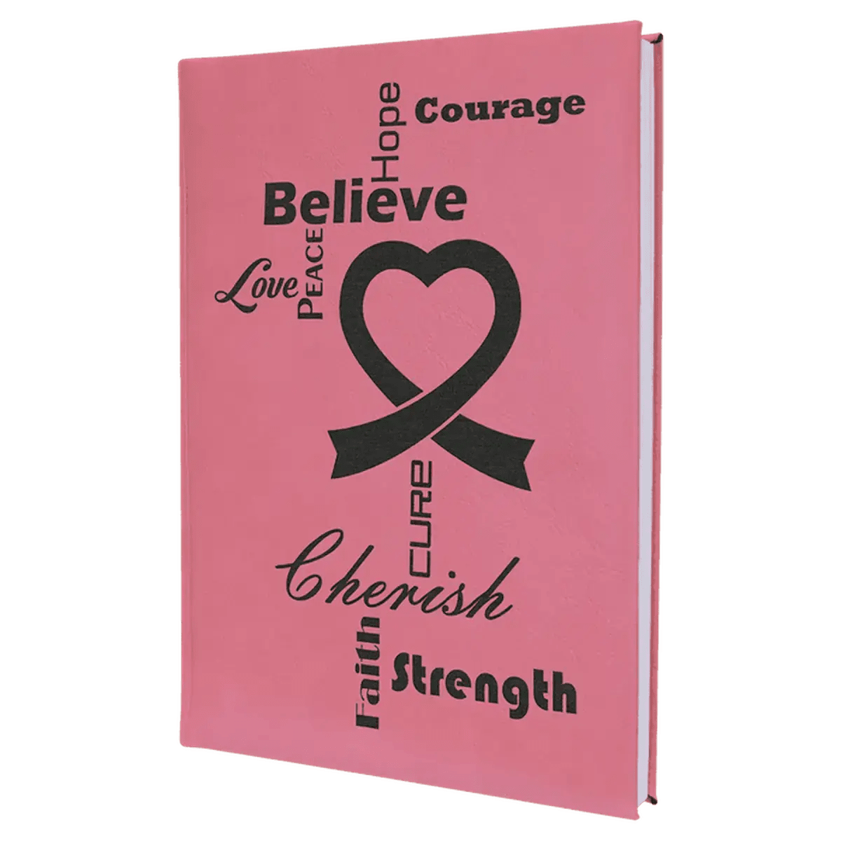 Personalized Writing Journals in Leatherette or Cork - Pink