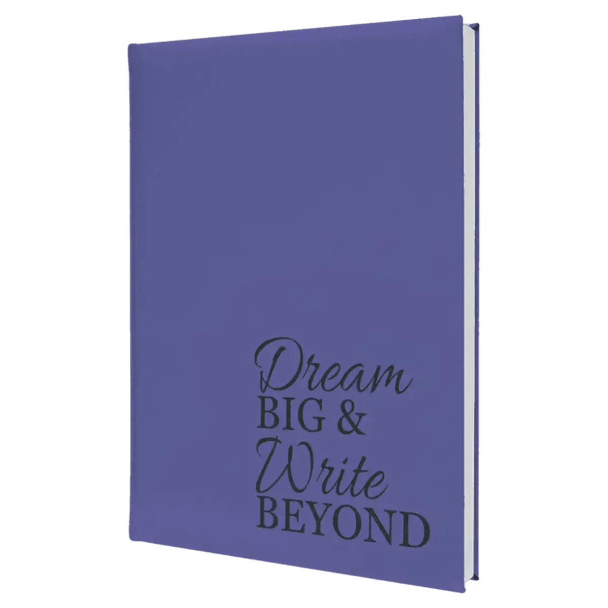 Personalized Writing Journals in Leatherette or Cork - Purple