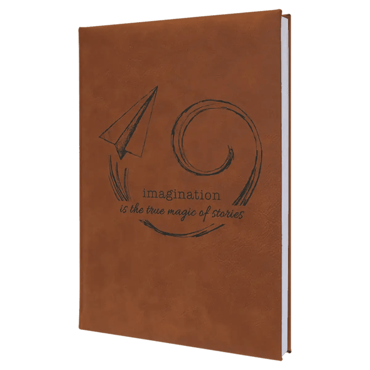 Personalized Writing Journals in Leatherette or Cork - Rawhide