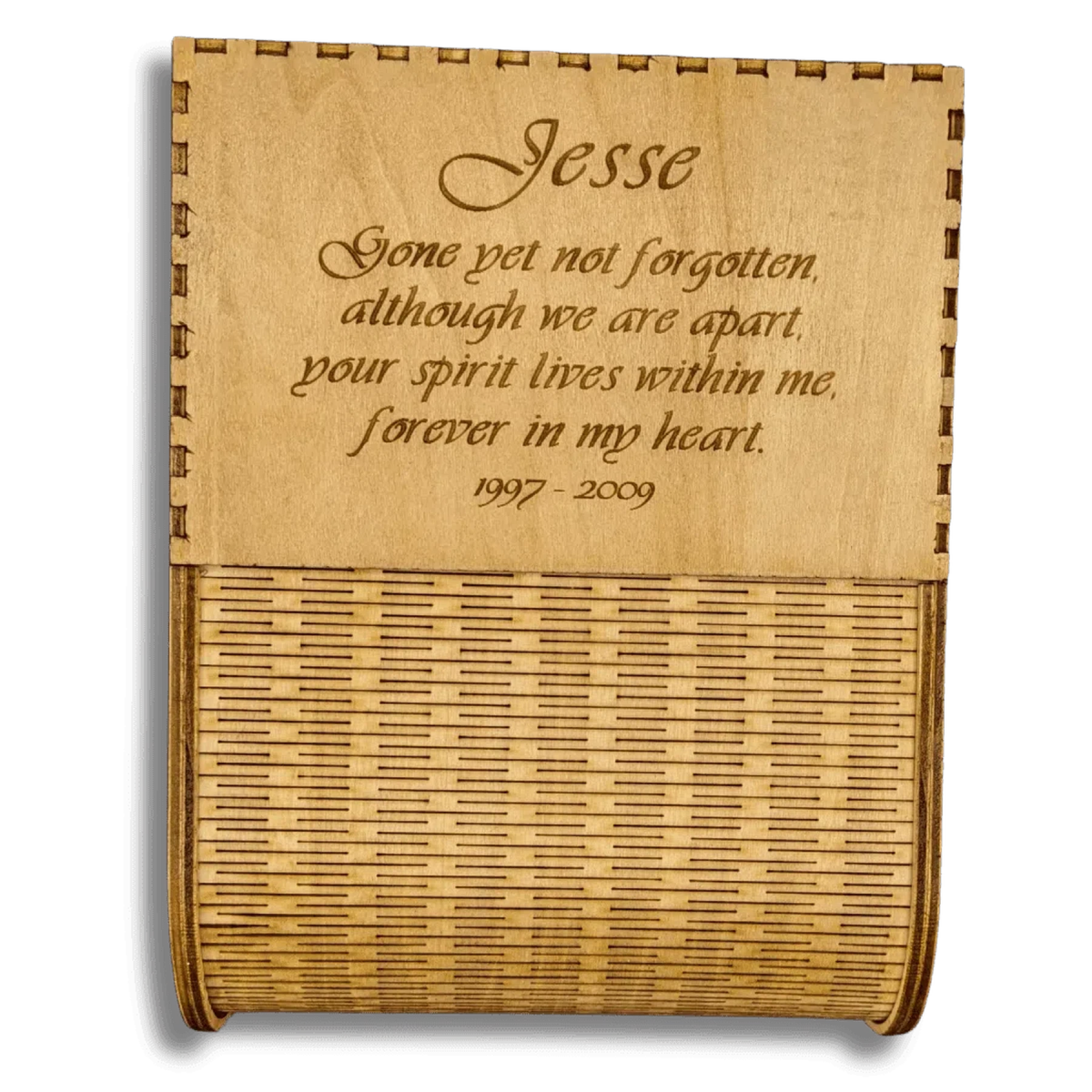 Hand-Crafted Wood Rolltop Keepsake Box | Pets and Memorials Default Title