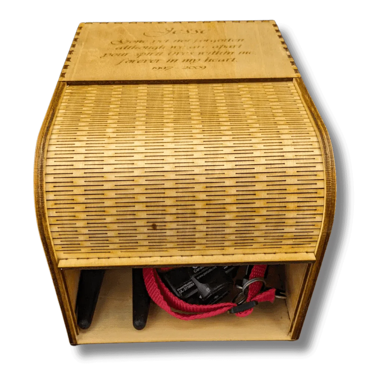Hand-Crafted Wood Rolltop Keepsake Box | Pets and Memorials Default Title