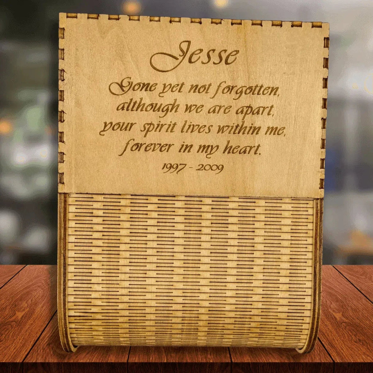 Hand-Crafted Wood Rolltop Keepsake Box | Pets and Memorials Default Title