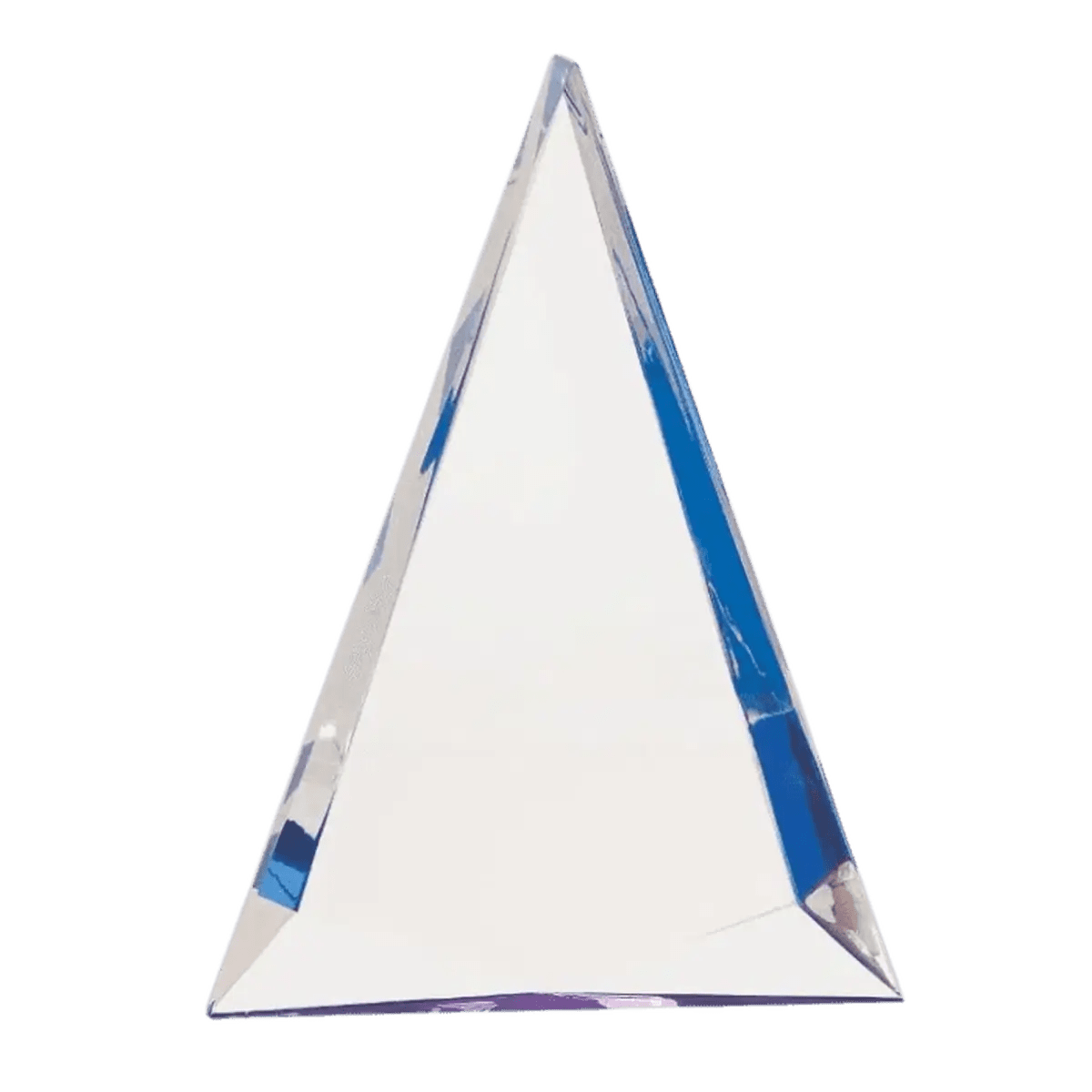 Pinnacle Acrylic Awards with Custom Engraving - Gold & Clear