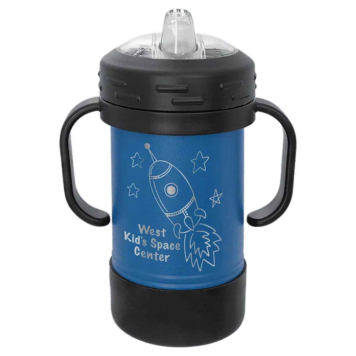 Personalized Sippy Cup - 10 oz. Custom Engraved and Spill Proof Royal Blue / Sippy Cup