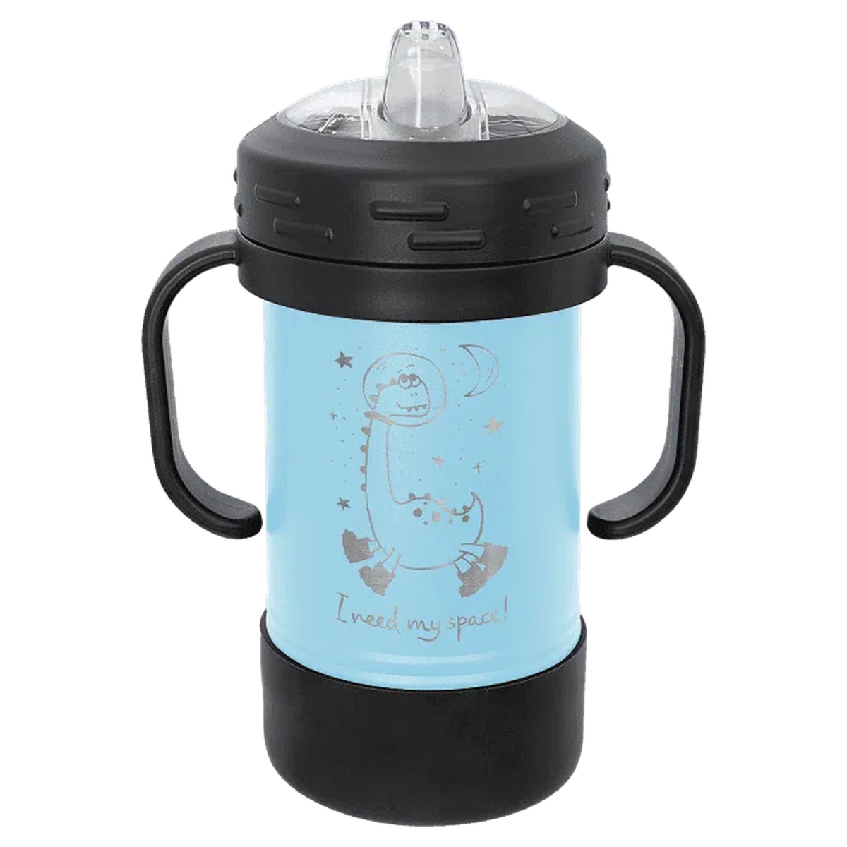 Personalized Sippy Cup - 10 oz. Custom Engraved and Spill Proof Light Blue / Sippy Cup