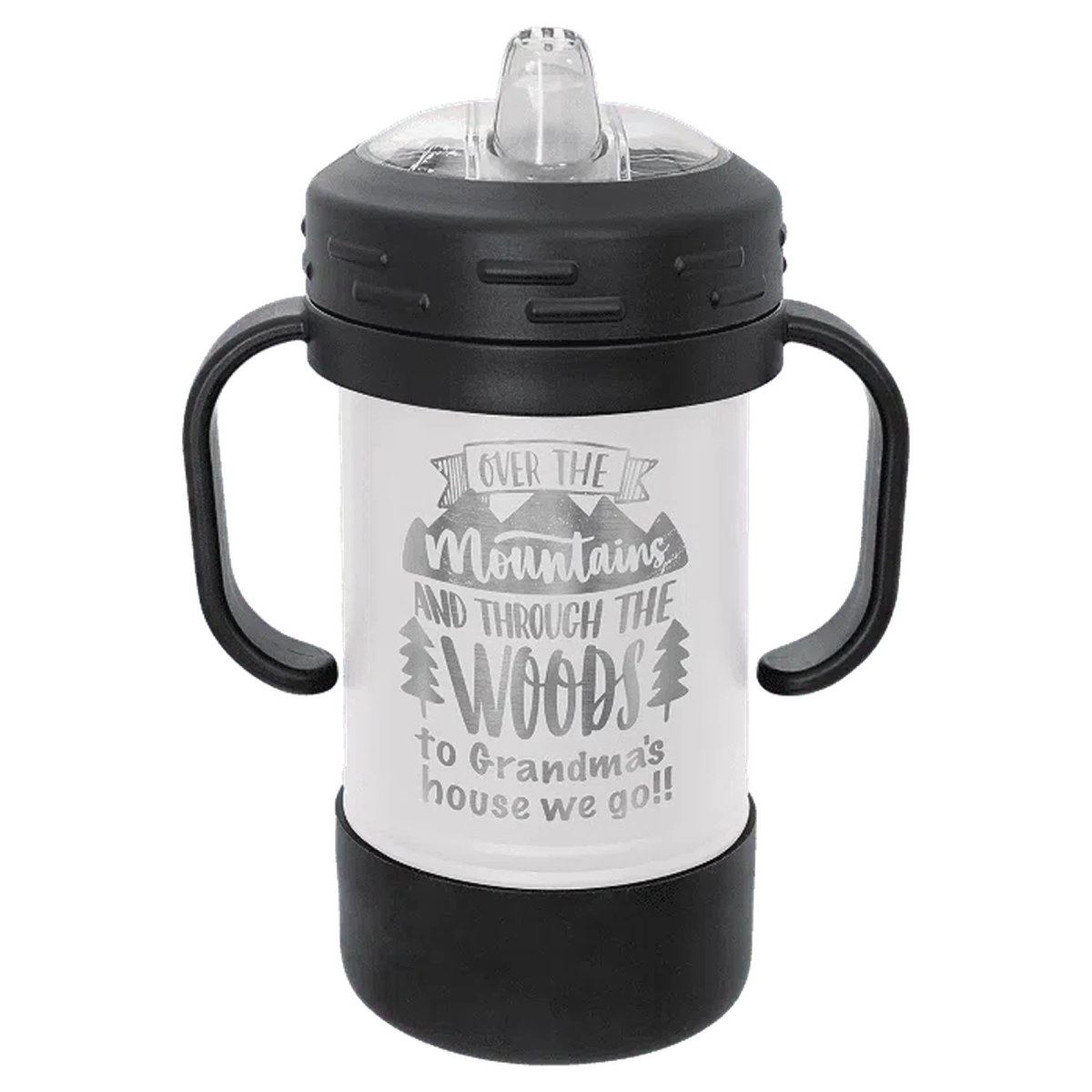 Personalized Sippy Cup - 10 oz. Custom Engraved and Spill Proof White / Sippy Cup