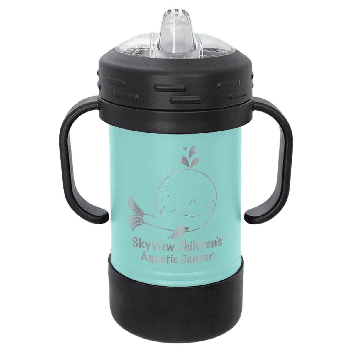 Personalized Sippy Cup - 10 oz. Custom Engraved and Spill Proof Teal / Sippy Cup