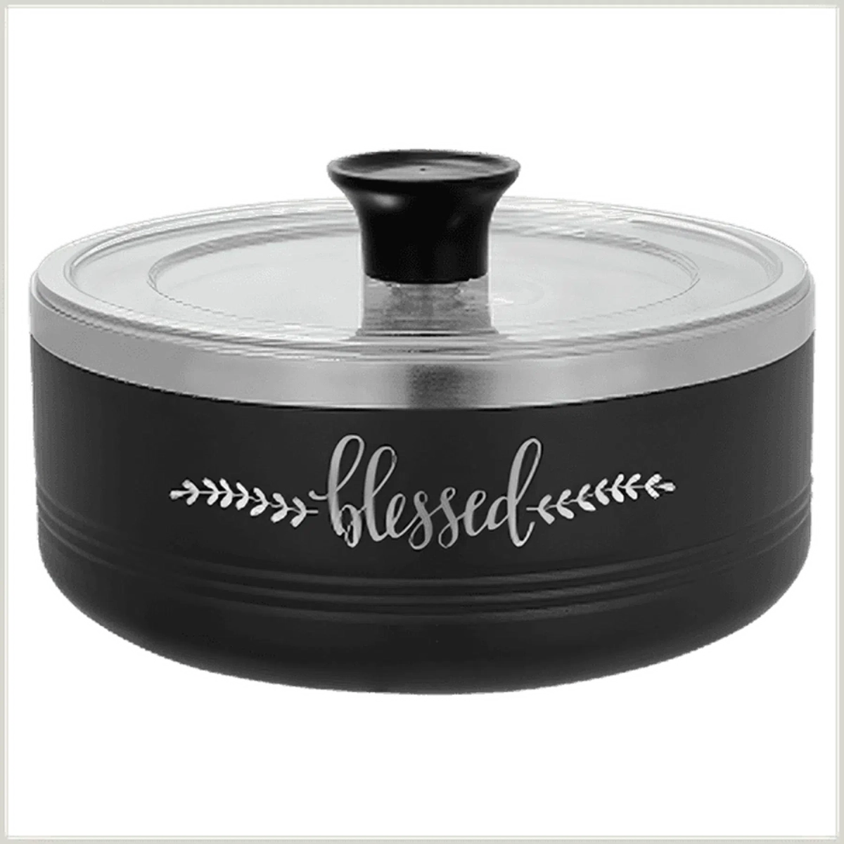 Personalized Insulated Serving Bowls – Polar Camel 1.5 Qt. or 3 Qt. Sizes Black / 1.25 Quart