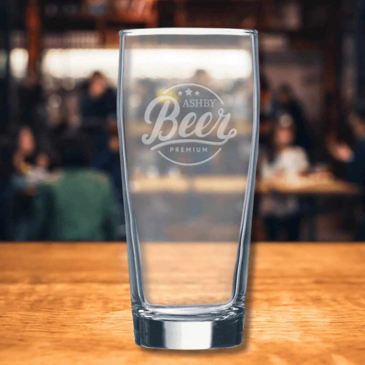Custom Engraved Willi Becher Glass – Personalized Beer Glass Single Glass / 16 oz.