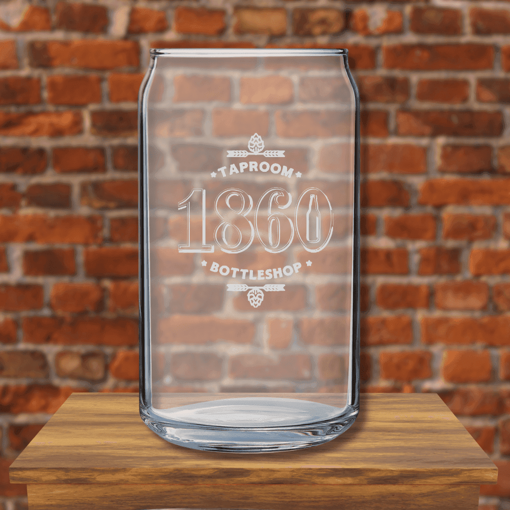 Polar Camel 1860 Beer Can Glass (Personalization Options Available) Classic Logo