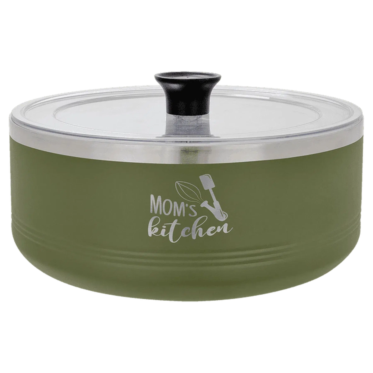 Personalized Insulated Serving Bowls – Polar Camel 1.5 Qt. or 3 Qt. Sizes Olive Green / 3 Quart