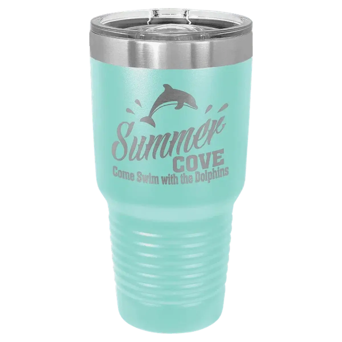 Personalized Ringneck Tumblers – Polar Camel Insulated Tumblers 30 oz. / Powder Coated Color Options / Teal (Slider Lid)