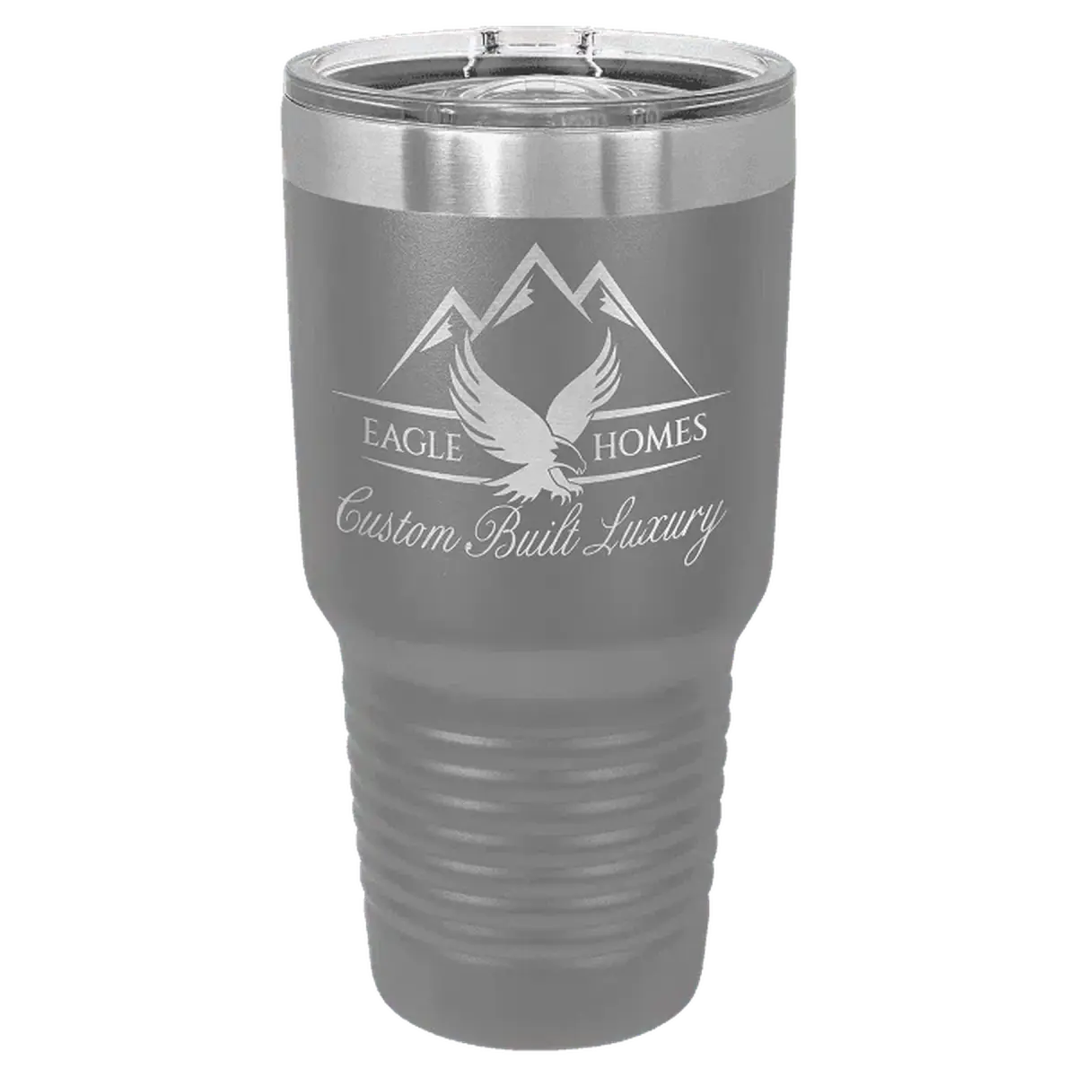 Personalized Ringneck Tumblers – Polar Camel Insulated Tumblers 30 oz. / Powder Coated Color Options / Gray (Slider Lid)