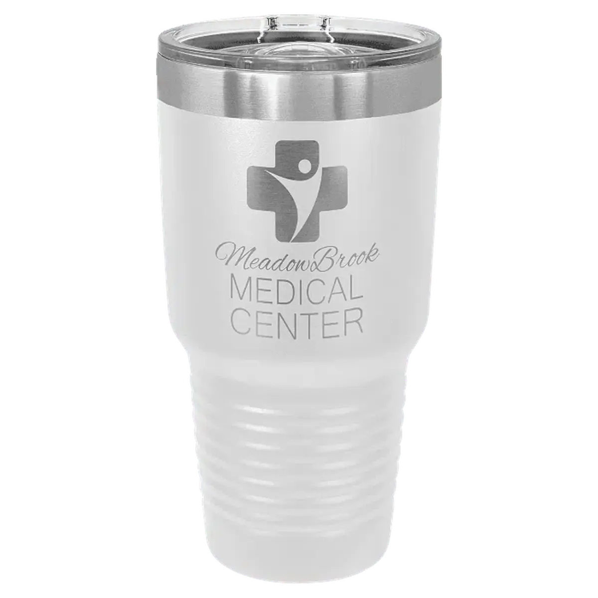 Personalized Ringneck Tumblers – Polar Camel Insulated Tumblers 30 oz. / Powder Coated Color Options / White (Slider Lid)