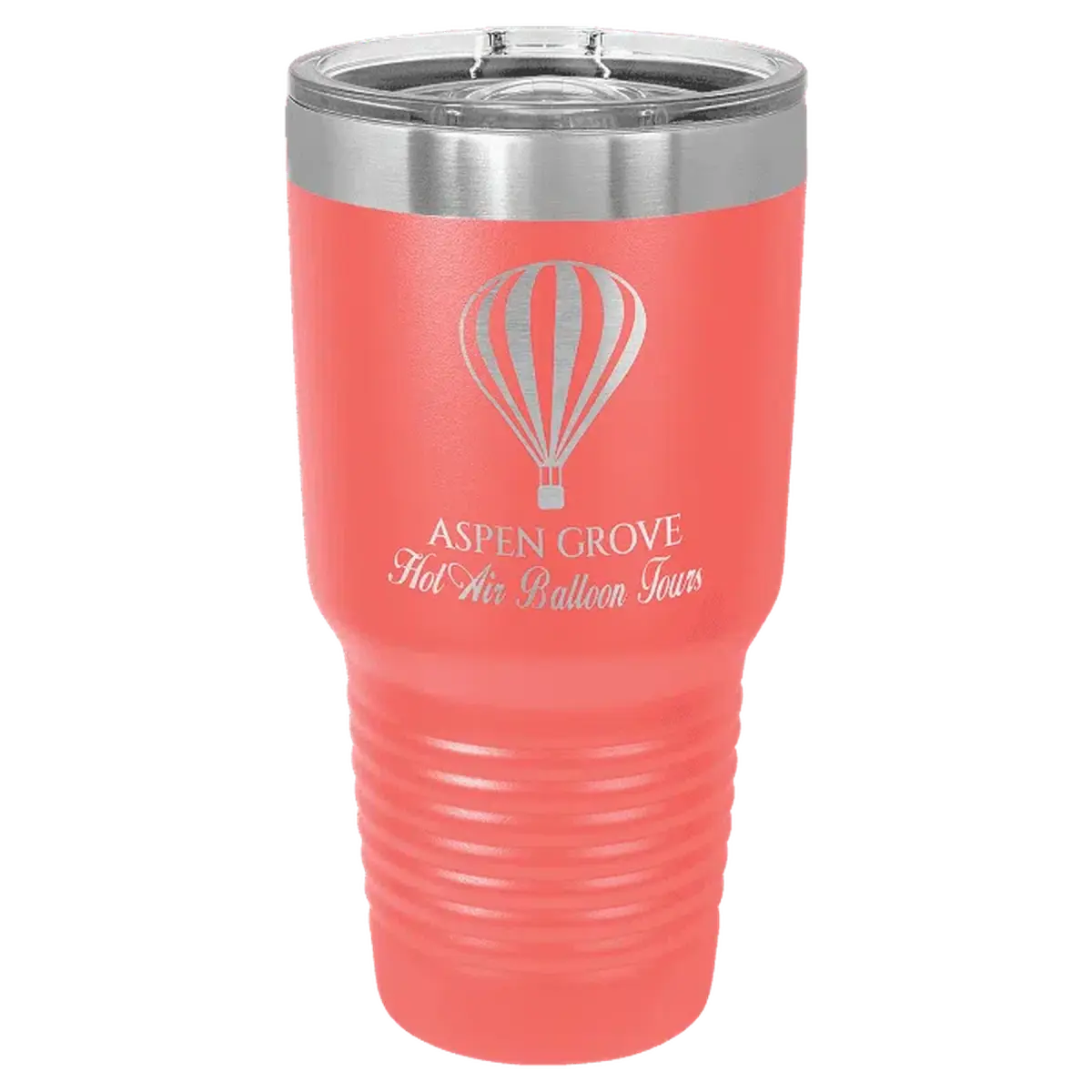 Personalized Ringneck Tumblers – Polar Camel Insulated Tumblers 30 oz. / Powder Coated Color Options / Coral (Slider Lid)