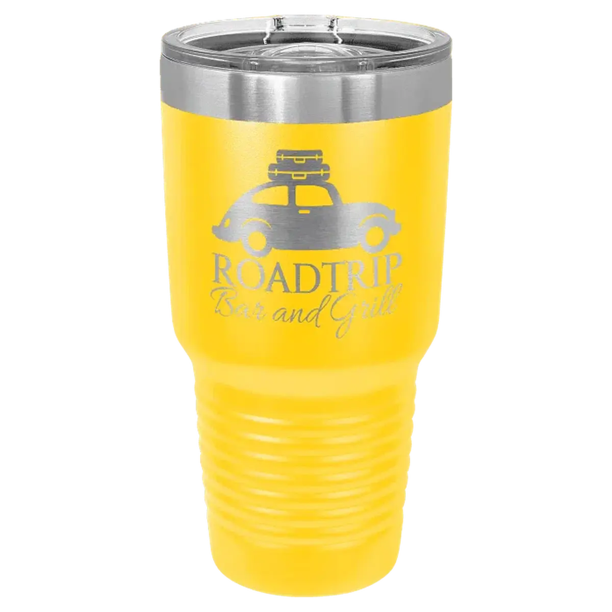 Personalized Ringneck Tumblers – Polar Camel Insulated Tumblers 30 oz. / Powder Coated Color Options / Yellow (Slider Lid)