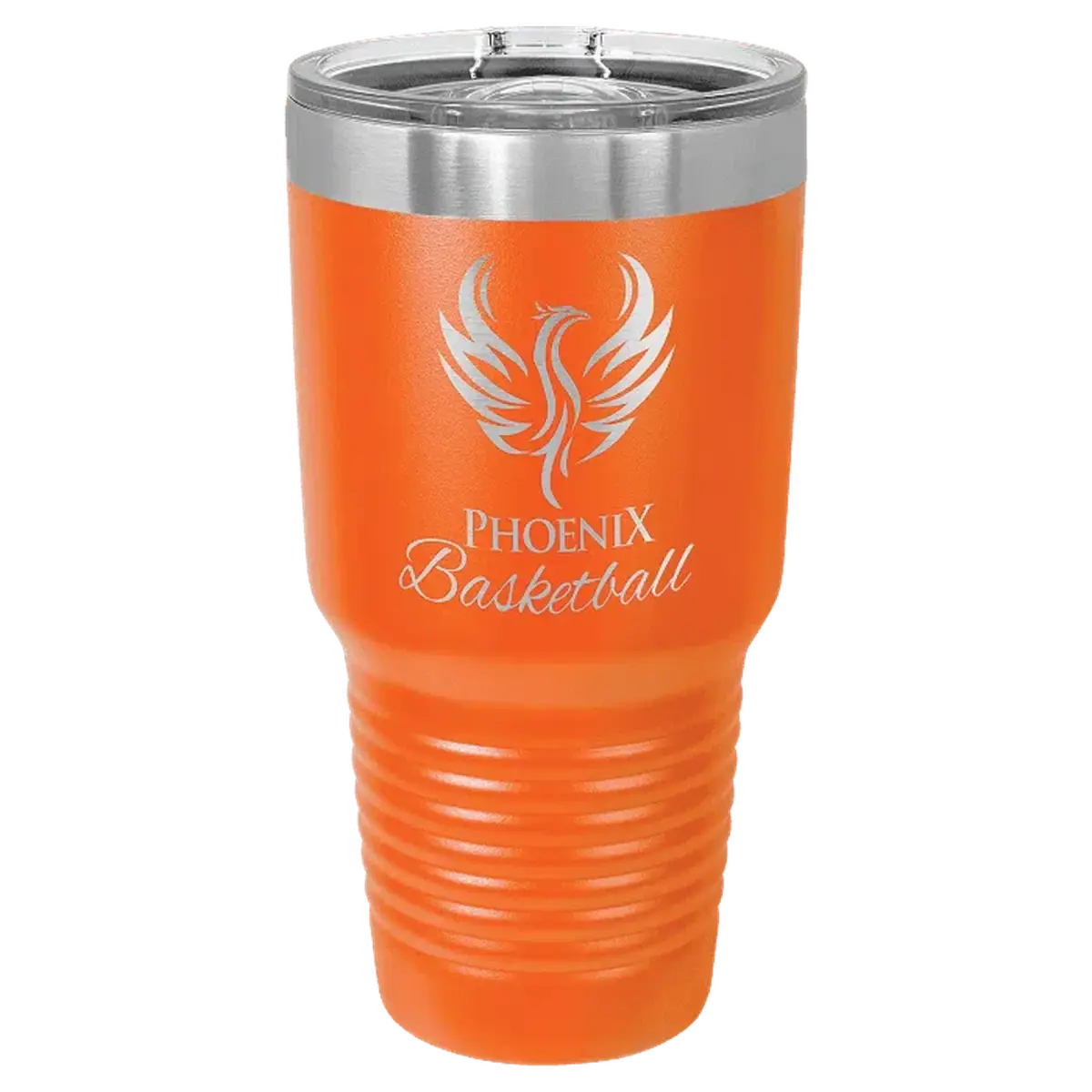 Personalized Ringneck Tumblers – Polar Camel Insulated Tumblers 30 oz. / Powder Coated Color Options / Orange (Slider Lid)
