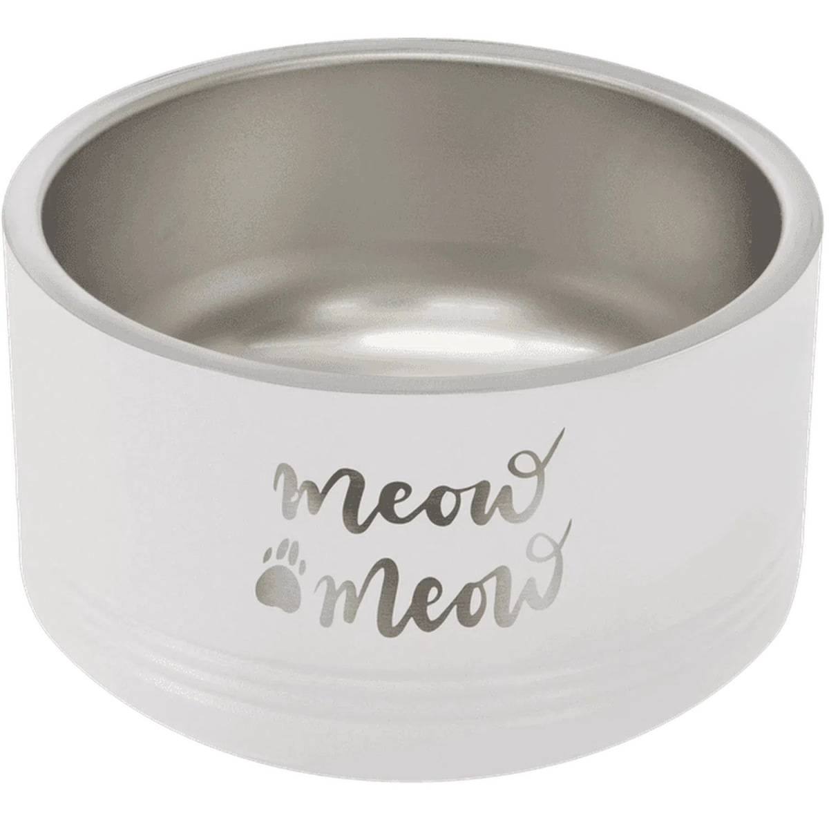 Personalized Pet Bowls - Heavy Duty Engraved Bowls for Dogs and Cats 18 oz. / White