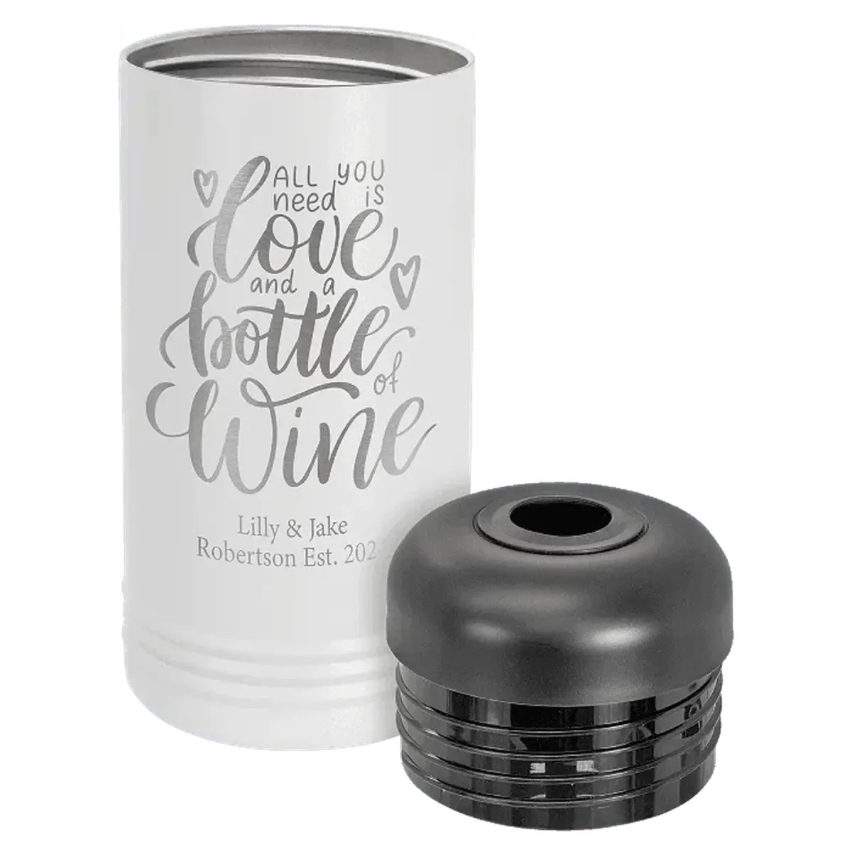 Personalized Wine Chillers - Vaccuum Insulated Polar Camel Wine Cooler White / 9 1/2" (H) x 4" (D)