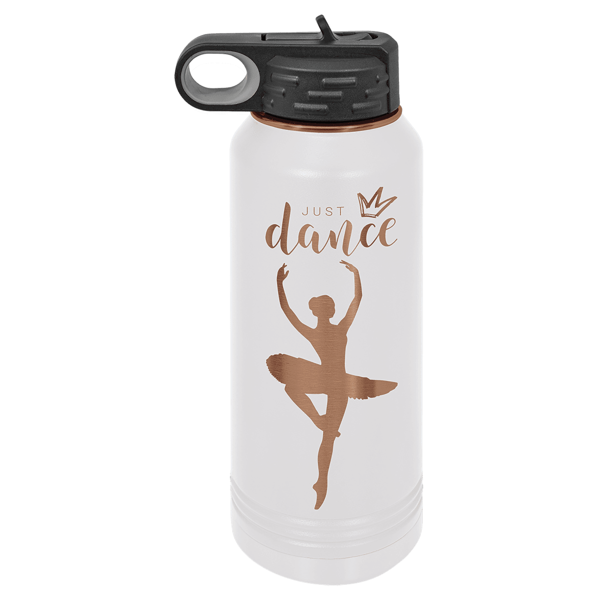 Polar Camel Ion Plated Tumblers and Water Bottles - White/Rose Gold Engraving