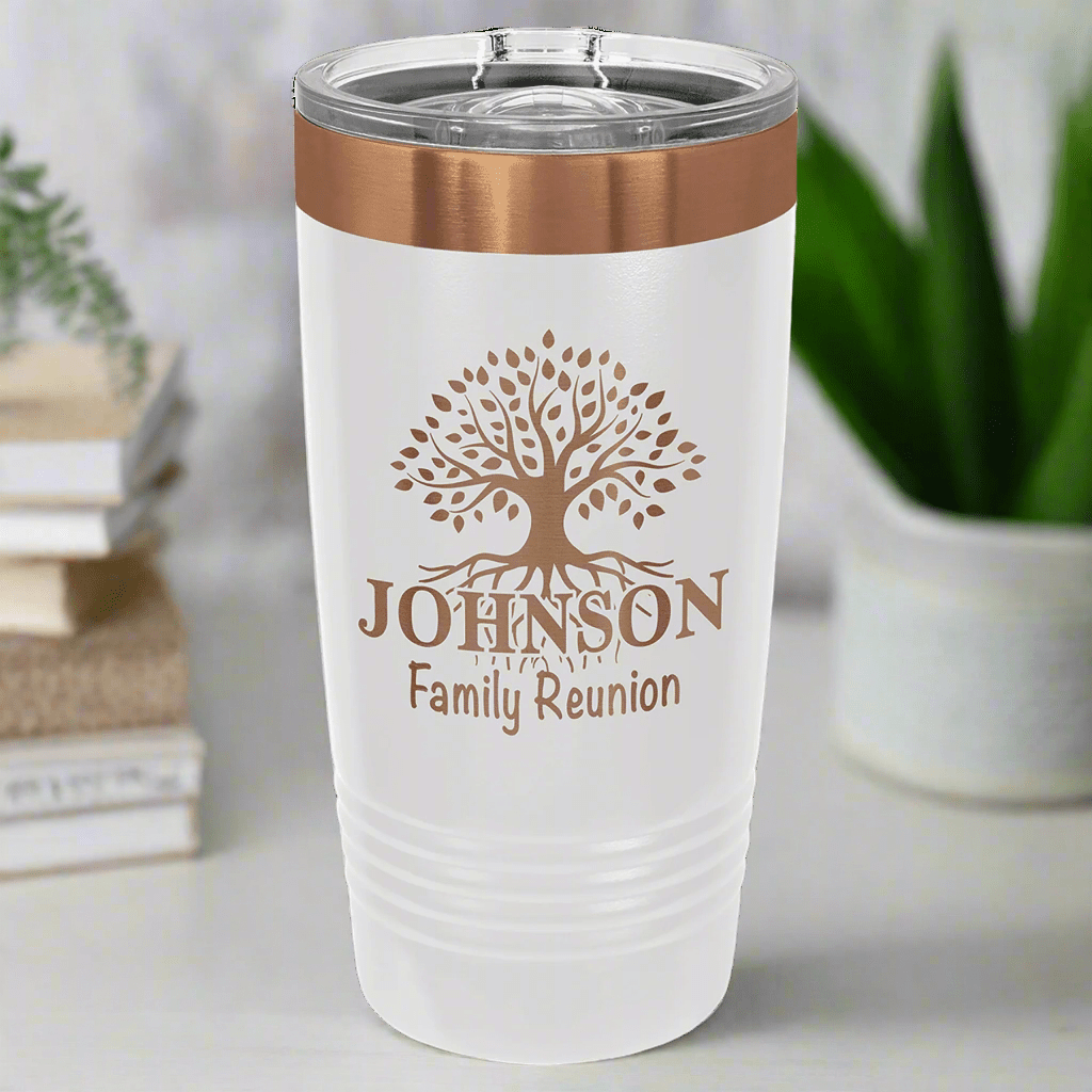 Polar Camel Ion Plated Tumblers and Water Bottles - White/Prism Engraving