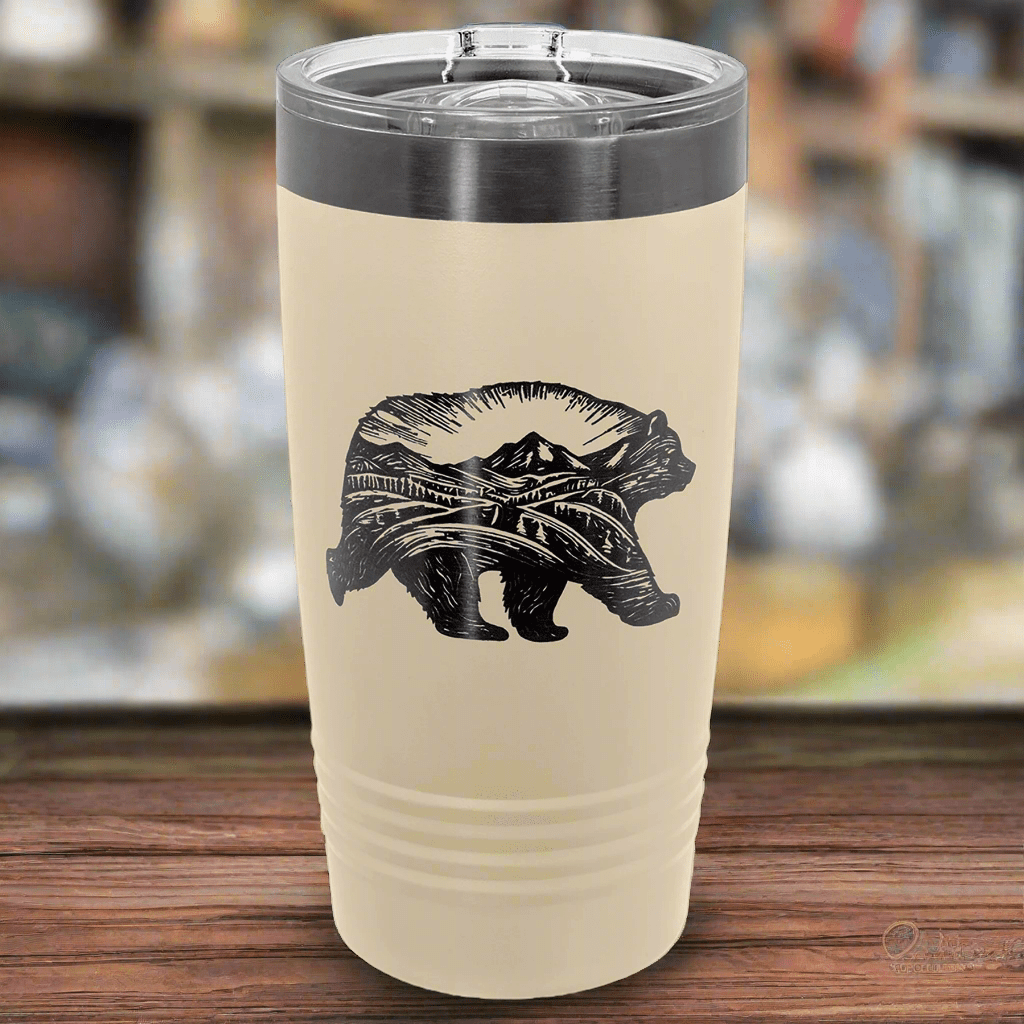 Polar Camel Ion Plated Tumblers and Water Bottles - White/Prism Engraving