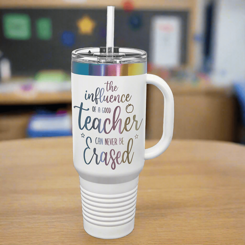 Polar Camel Ion Plated Tumblers and Water Bottles - White/Prism Engraving