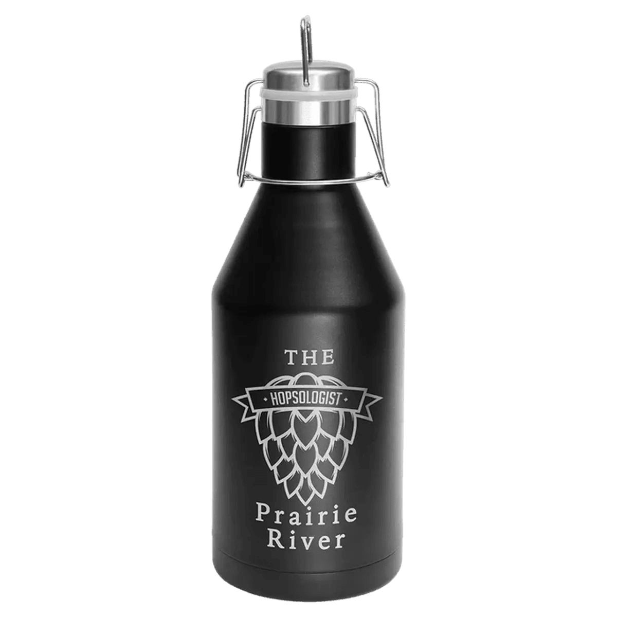 Polar Camel Personalized Growlers - 2x Vaccuum Insulation - Black