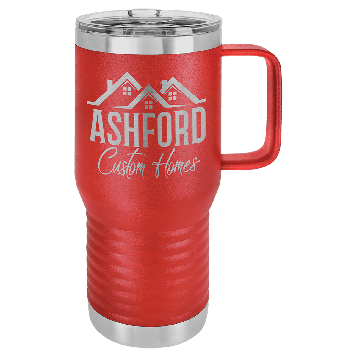 Polar Camel Personalized Travel Mugs - Red