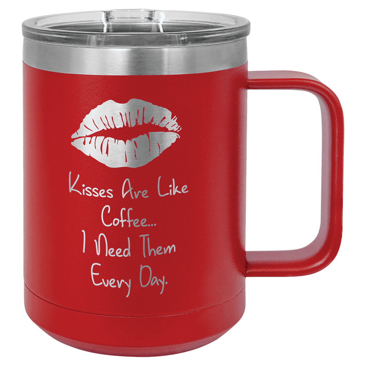 Polar Camel Personalized Travel Mugs - Red
