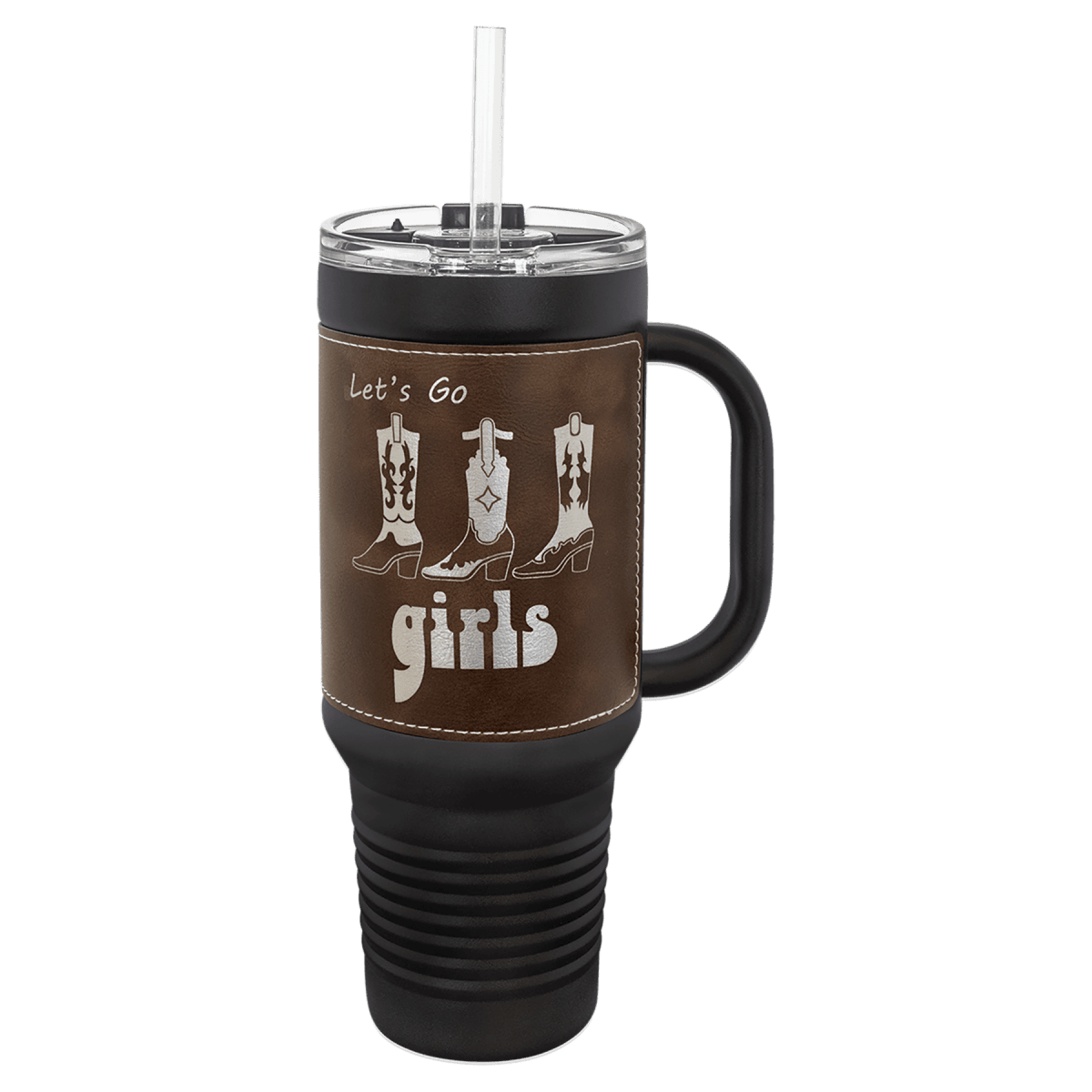 Polar Camel Personalized Travel Mugs - Rustic/Silver