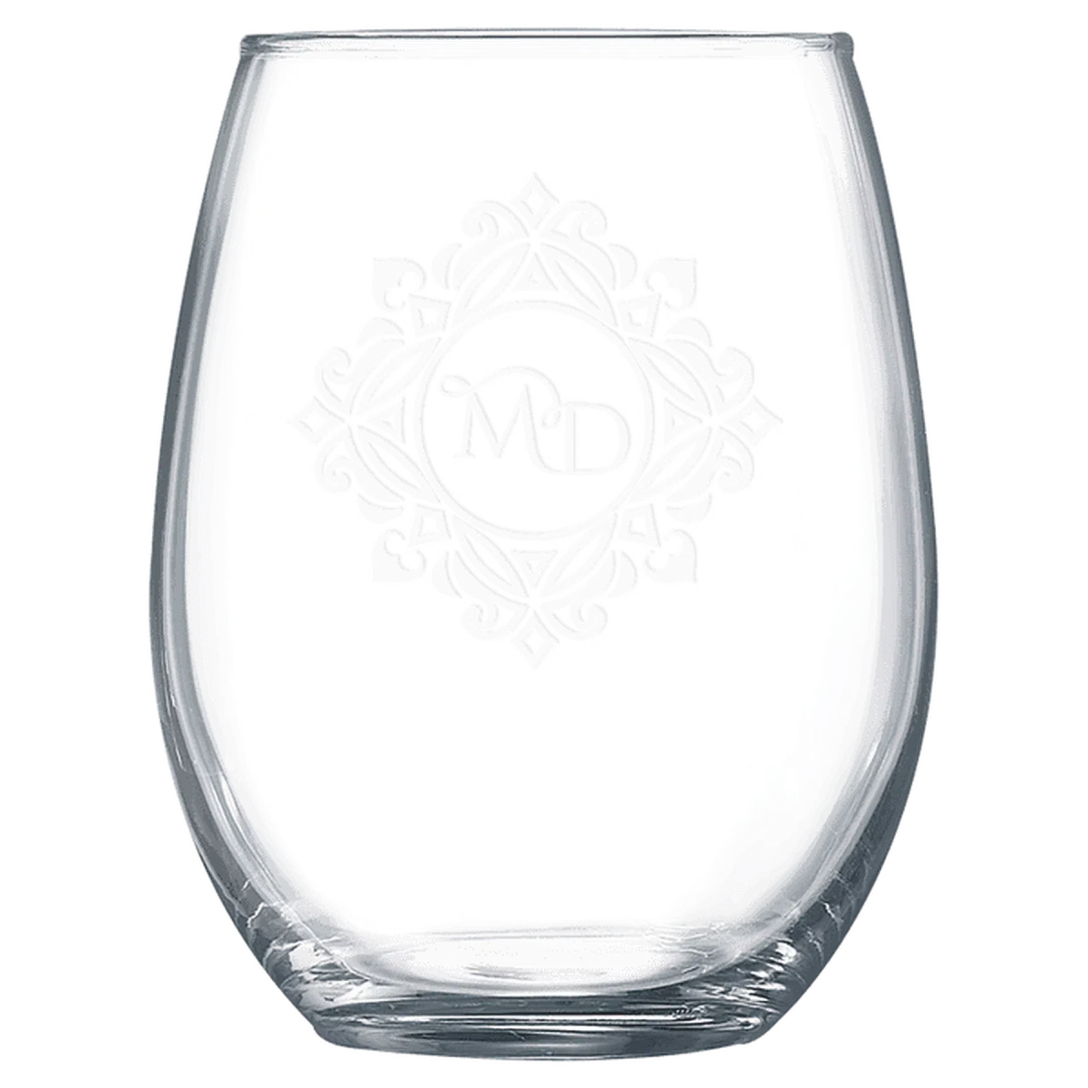 Laser Etched Stemless Wine Glass - Polar Camel Drinkware Single Glass / 9 oz.