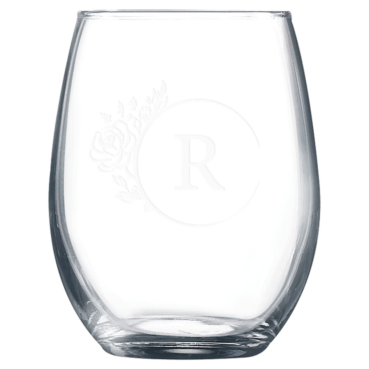 Laser Etched Stemless Wine Glass - Polar Camel Drinkware Single Glass / 9 oz.