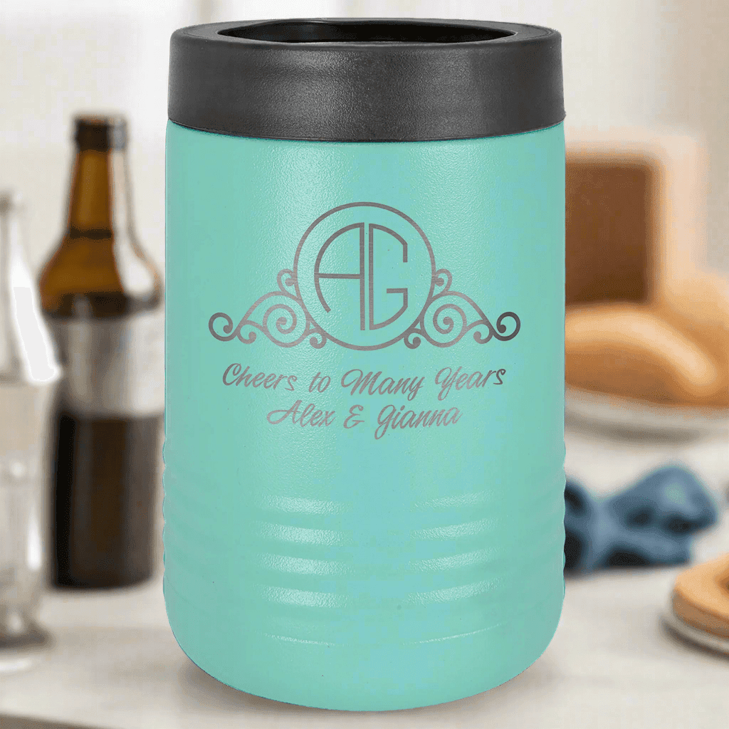 Personalized Insulated Beverage Holders for Cans & Bottles Teal / Insulated Beverage Holder / Stainless steel