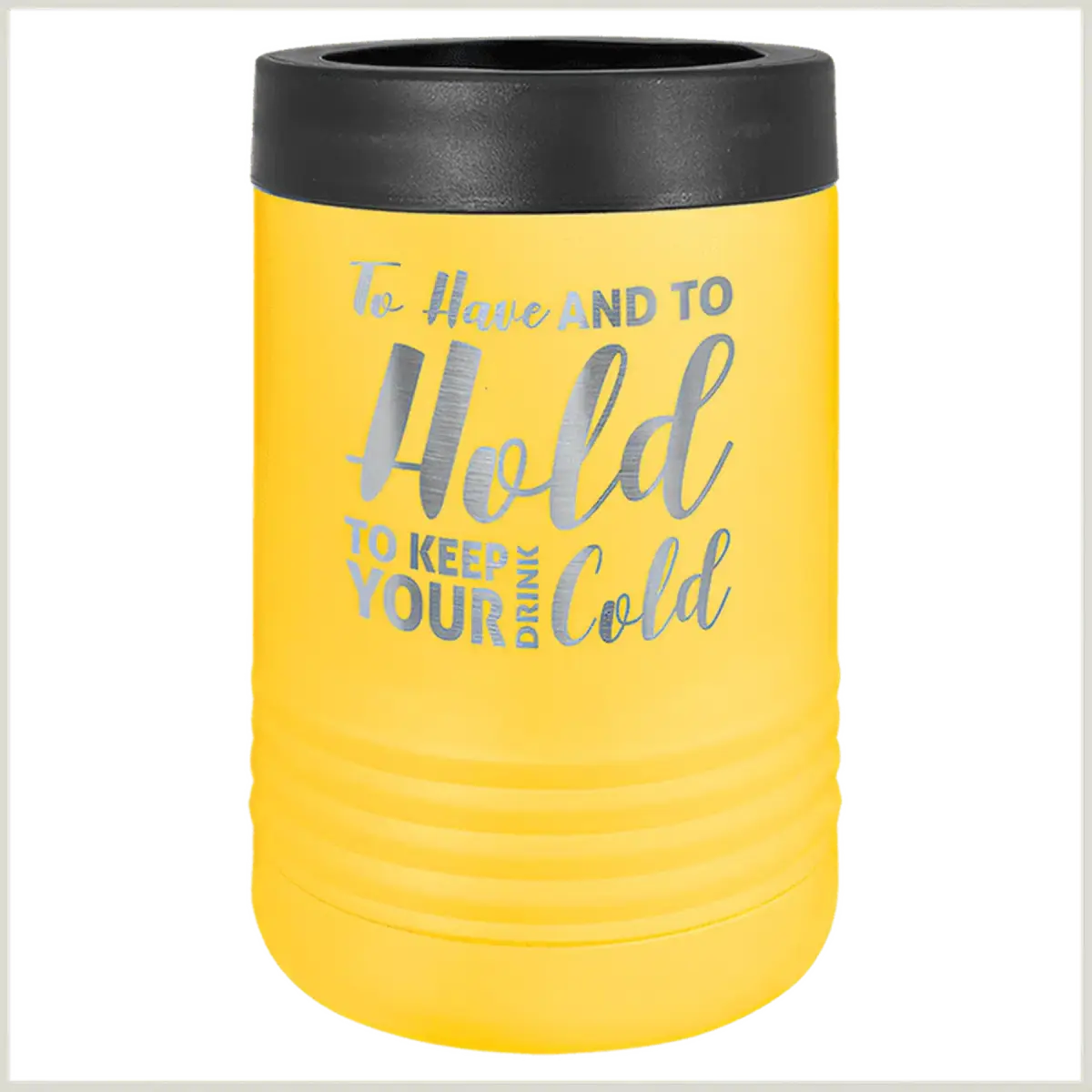 Personalized Insulated Beverage Holders for Cans & Bottles Yellow / Insulated Beverage Holder / Stainless steel