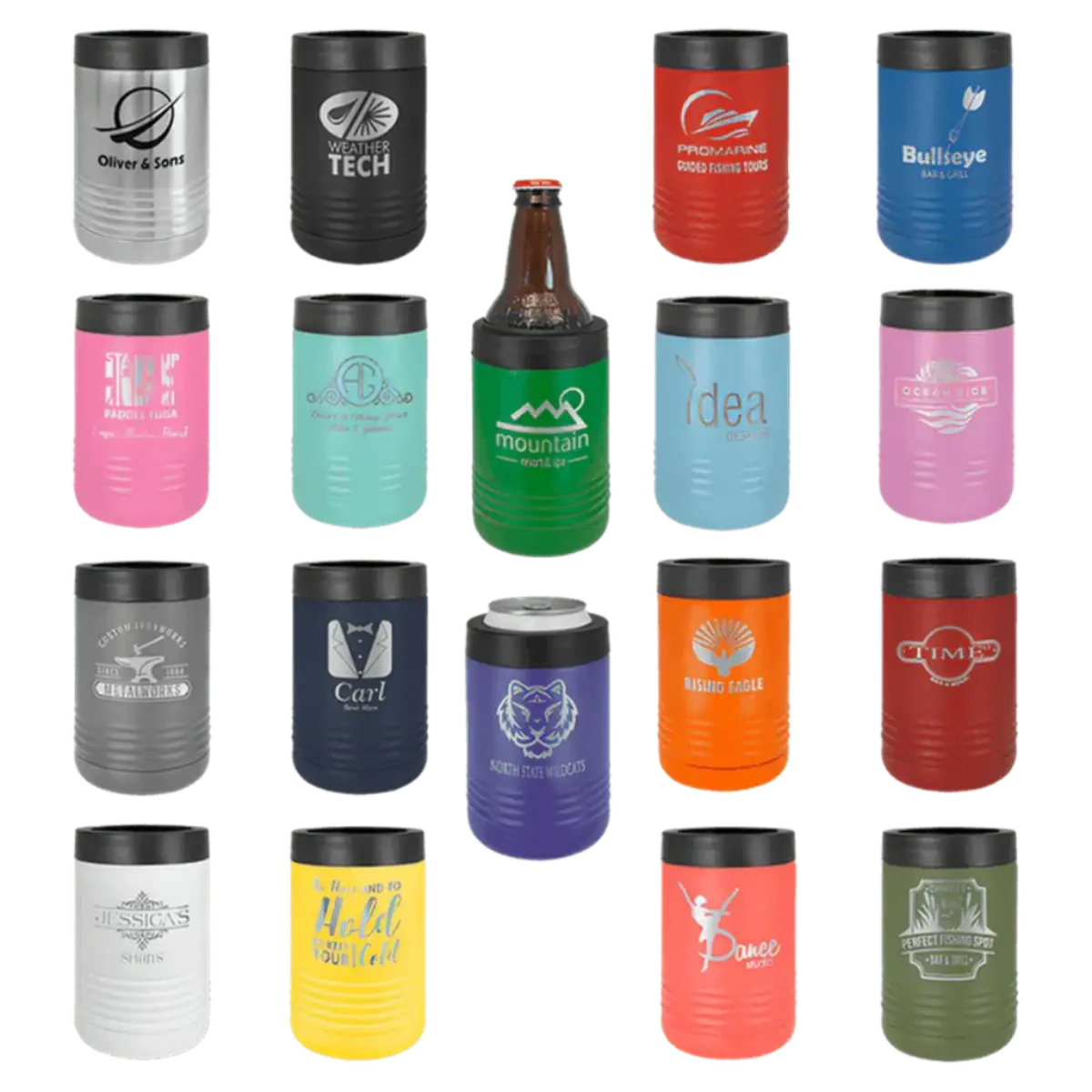 Polar Camel Insulated Beverage Holder for Cans & Bottles | Personalized Red / Insulated Beverage Holder / Stainless steel