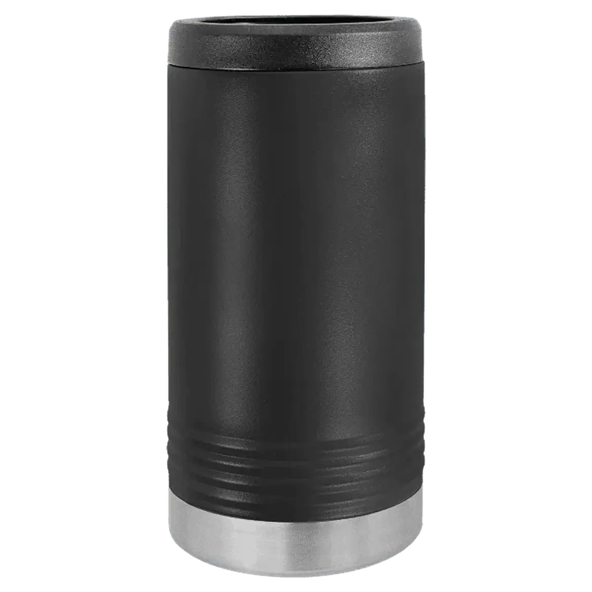 Polar Camel Vacuum Insulated Slim Beverage Holder For Cans or Bottles Black / Slim Beverage Holder / Stainless steel