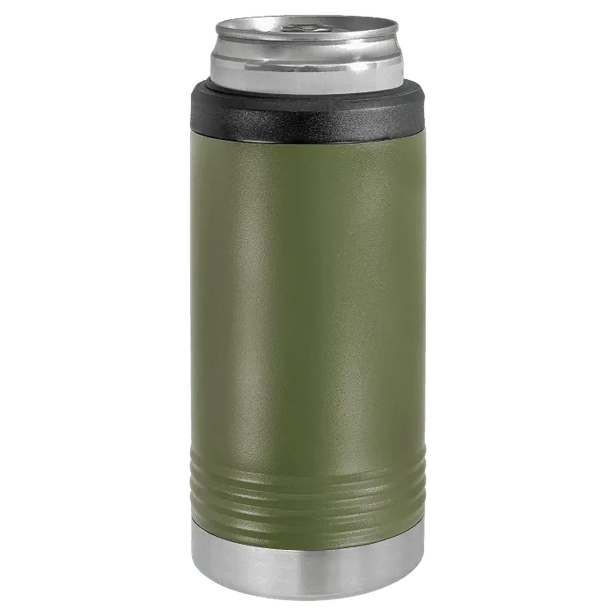 Polar Camel Vacuum Insulated Slim Beverage Holder For Cans or Bottles Olive Green / Slim Beverage Holder / Stainless steel