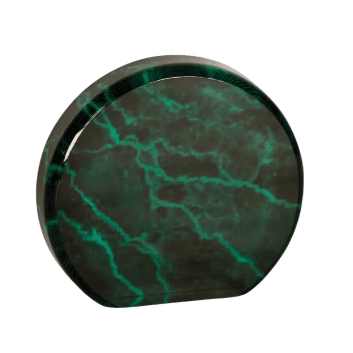 Self-Standing Round Acrylic Award - Solid Black or Marbelized Black / 3 1/2"