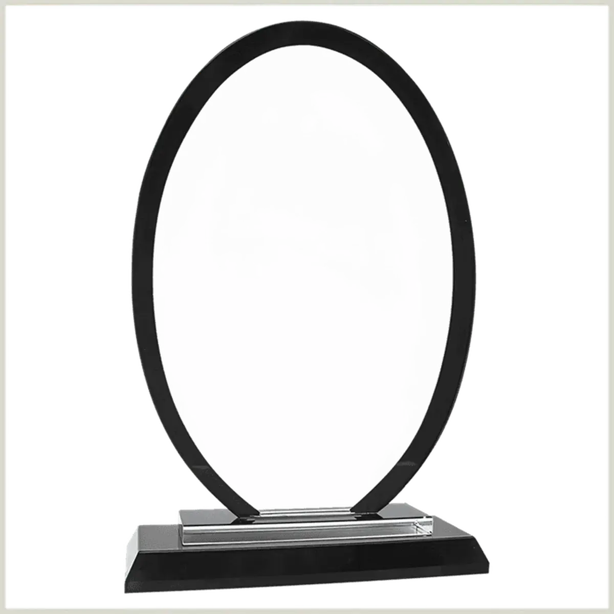 Premier Regal Glass Awards - Custom Engraved Award Recognition Diamond / Black / 7 1/2"