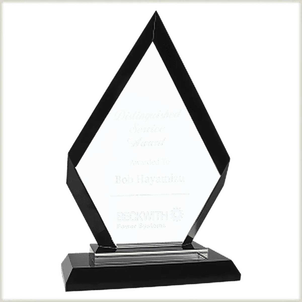 Premier Regal Glass Awards - Custom Engraved Award Recognition - Oval