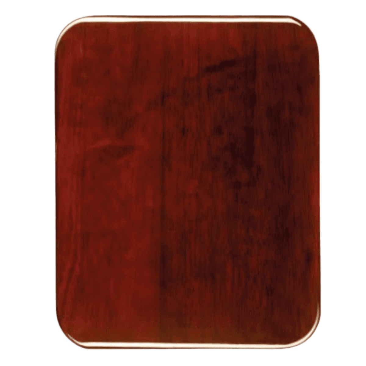 Piano Finish Teakwood Plaque Boards for Custom Awards and Displays Rosewood Piano Finish / Rounded Corners / 7" x 9"