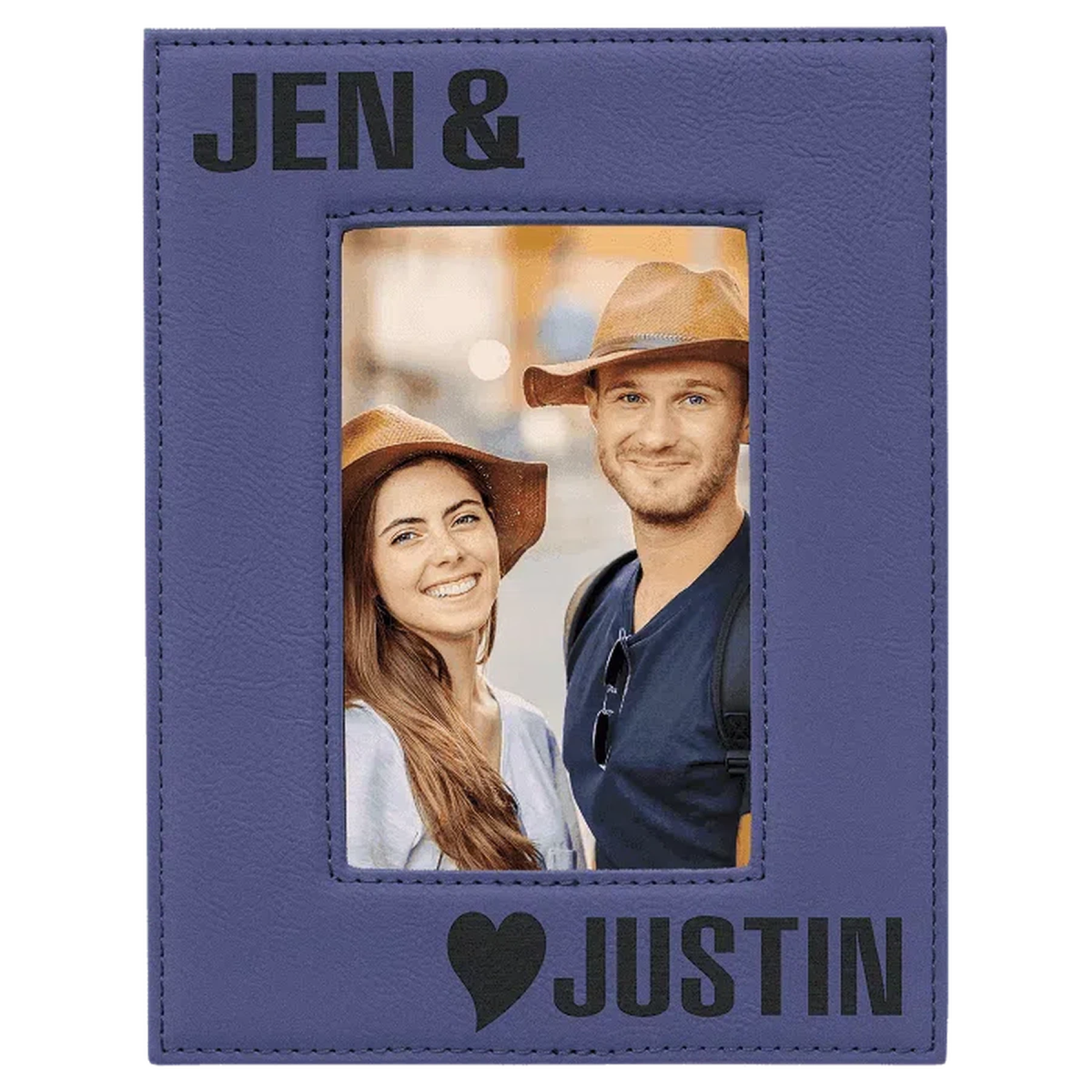 Purple Leatherette Frame (Various Sizes) 4" x 6"