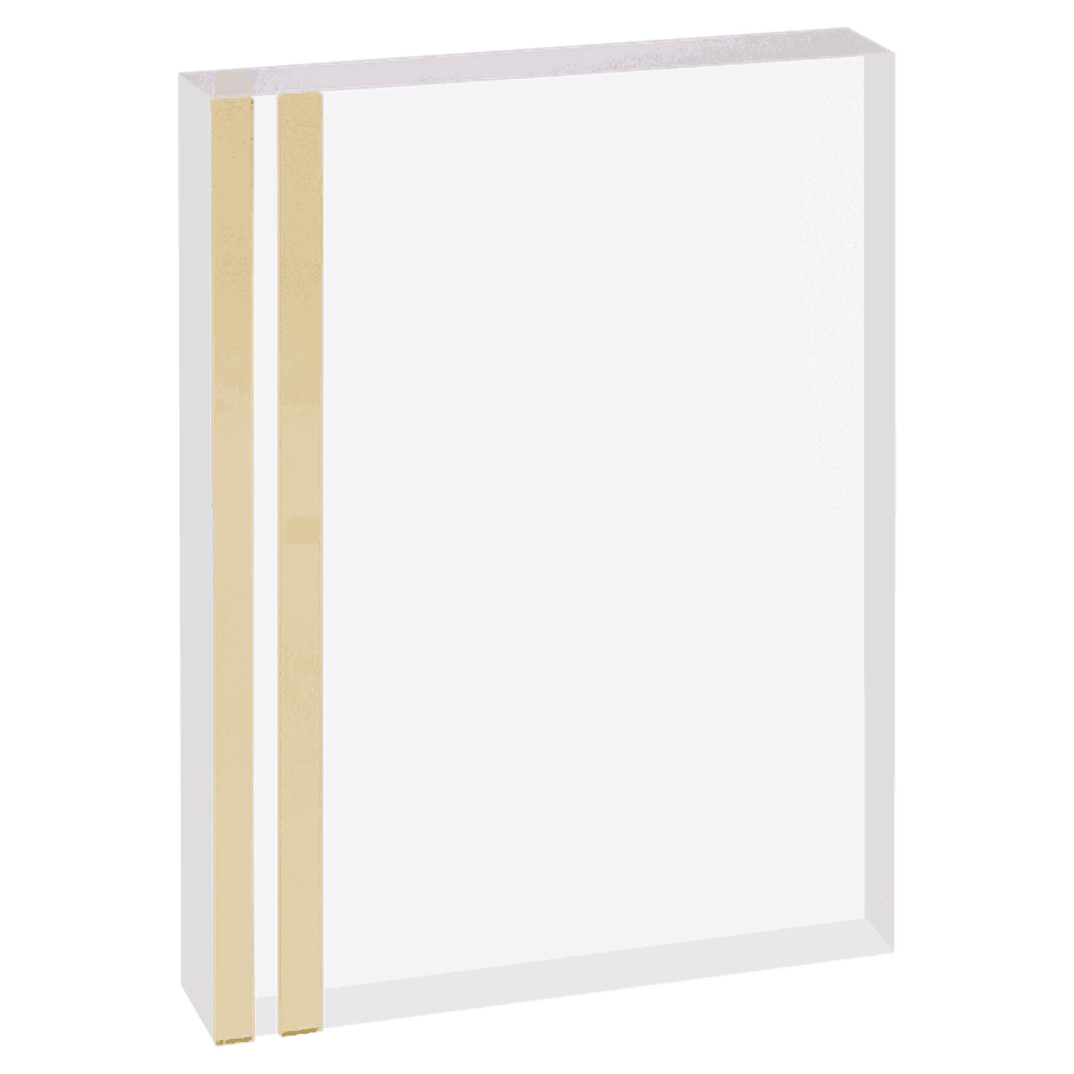 Rectangle Color - Edge Acrylic Award – Custom Engraved in Blue, Gold or Silver - Silver