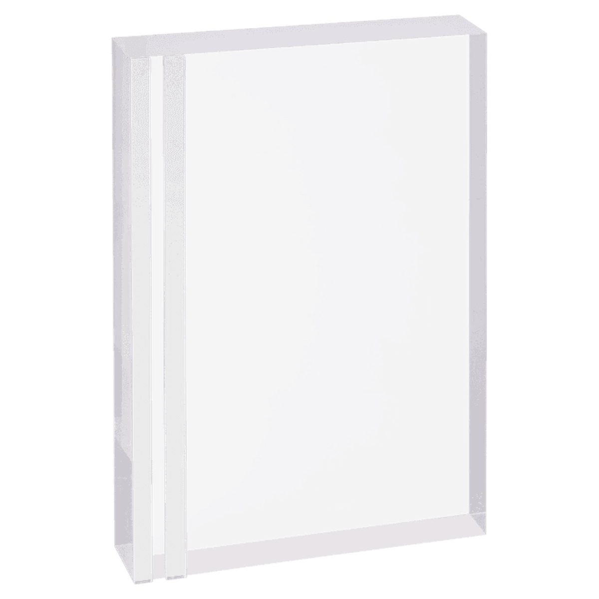 Rectangle Color - Edge Acrylic Award – Custom Engraved in Blue, Gold or Silver - Silver
