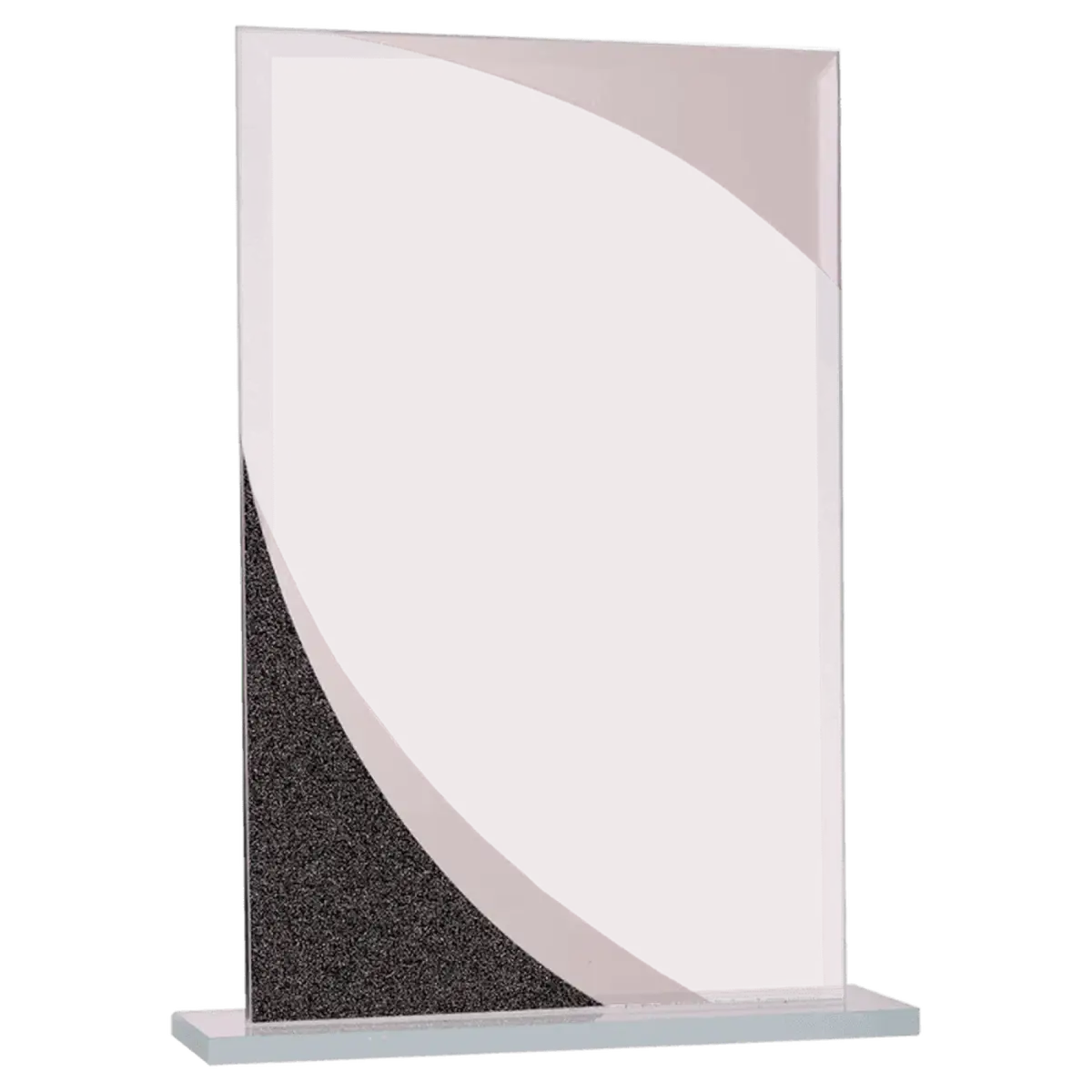 Designer Glass Awards – Personalized Art Deco-Inspired Recognition Wave / 7 1/4" / Designer Glass