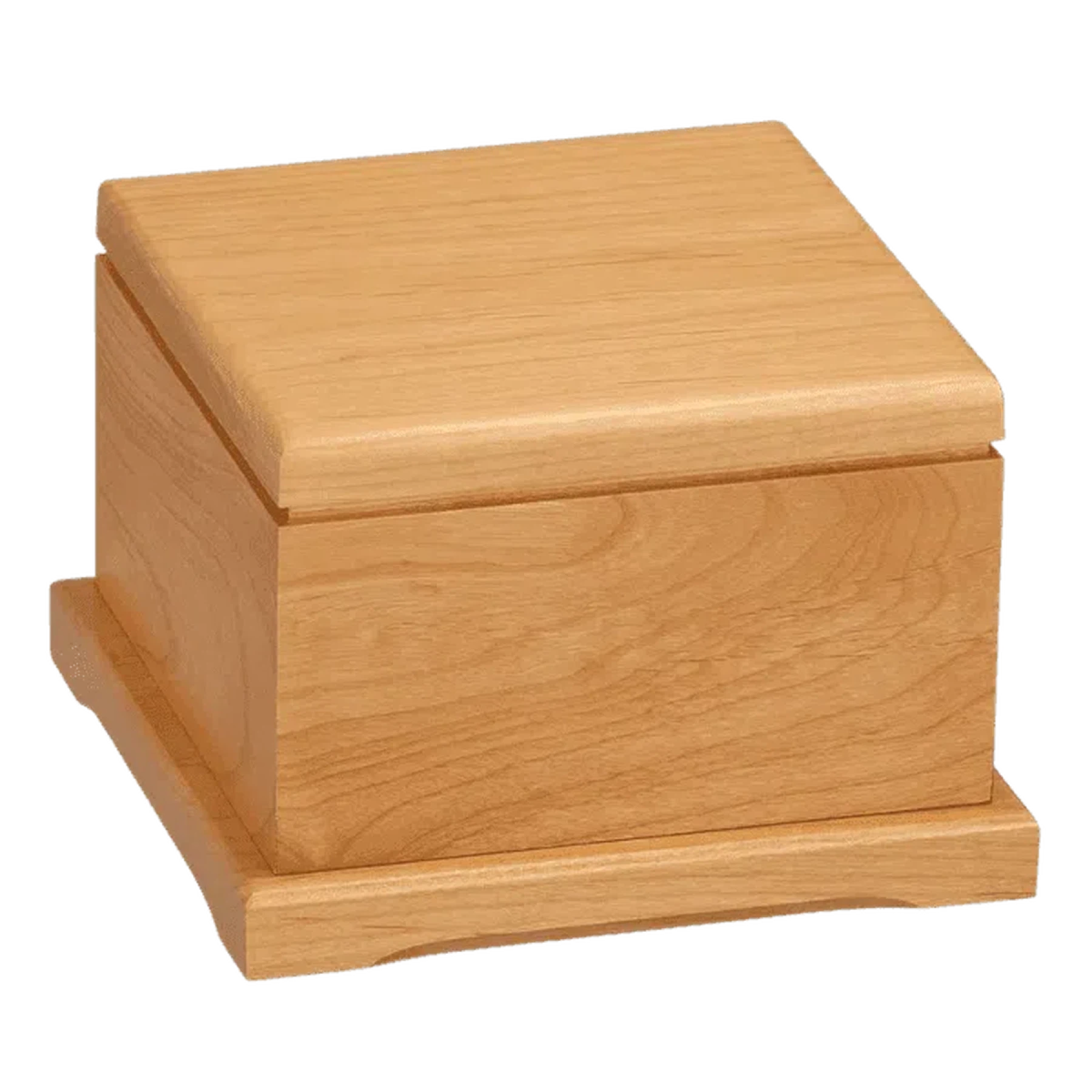 Red Alder Pet Urn with Personalized Lid (Two Sizes) Medium (3 1/2") / No