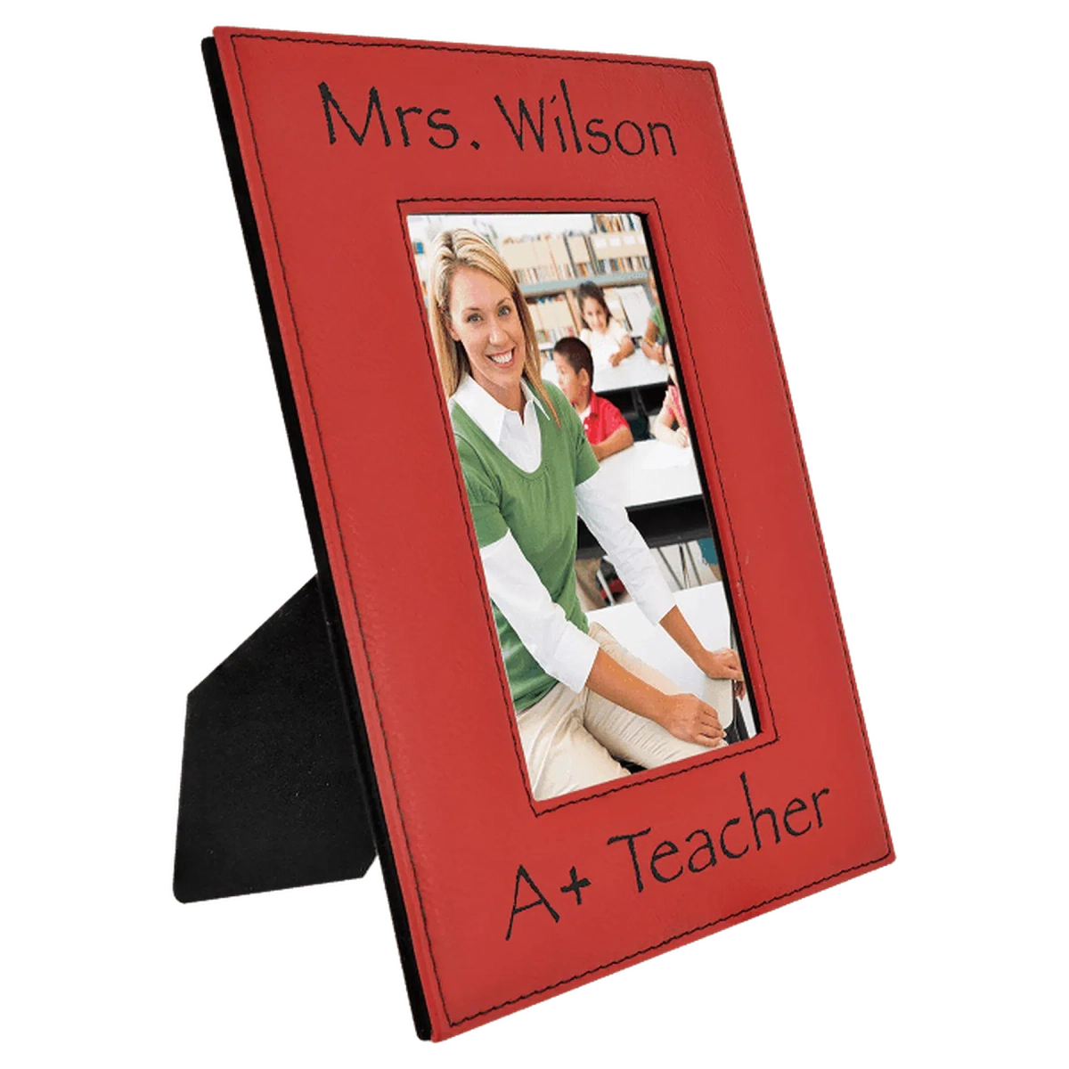 Red Leatherette Frame (Various Sizes) 4" x 6"