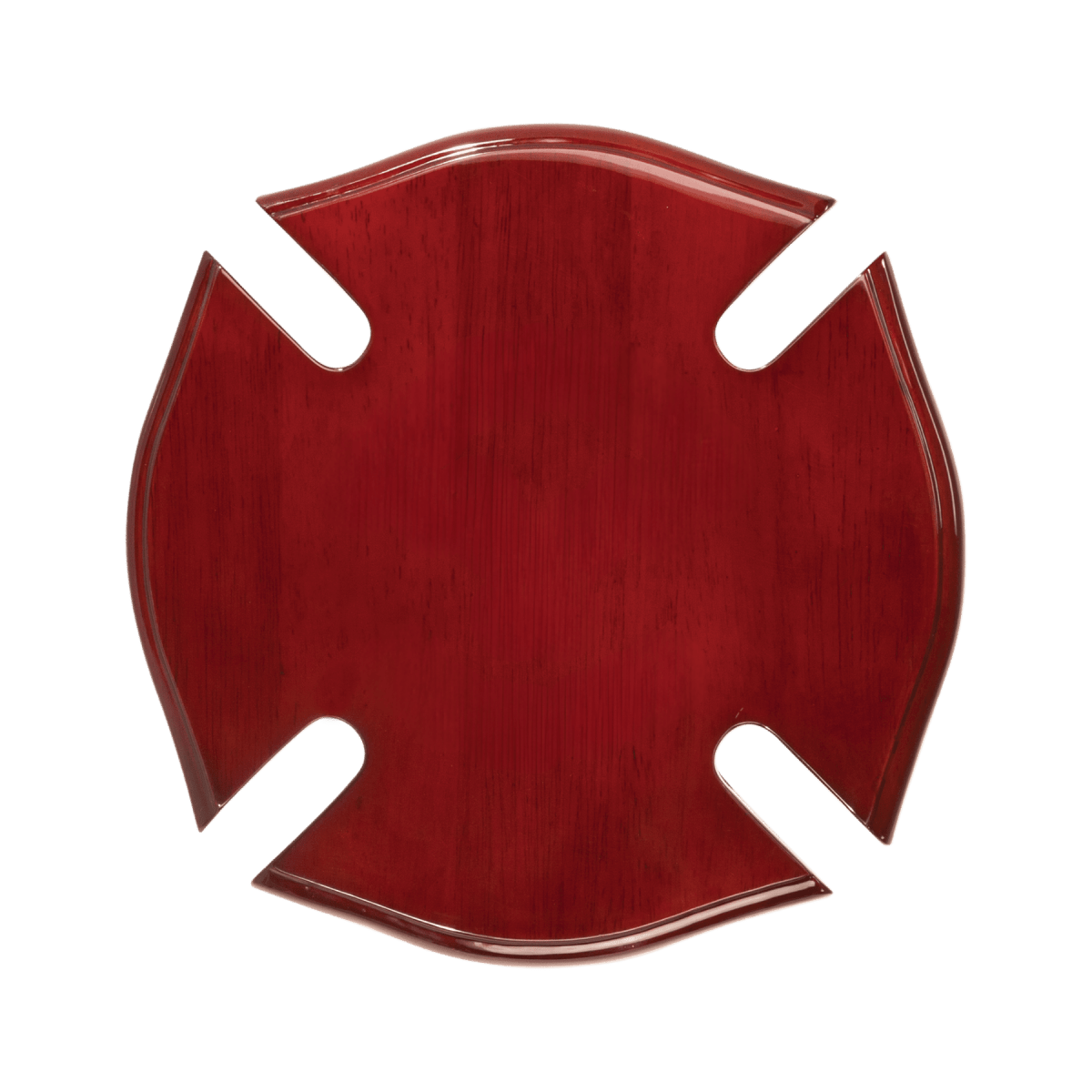 Rosewood Piano Finish Maltese Cross Plaque Board - 10" x 10"